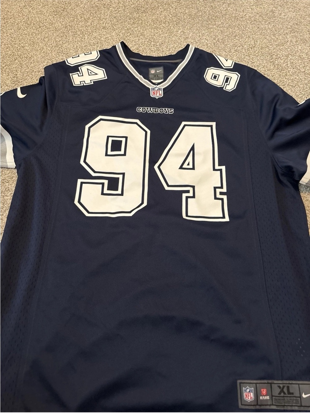 Nike Navy NFL Players XL Football Jersey Patch Detail - Picture 2 of 6